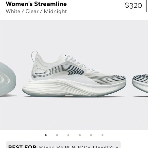 APL Women’s Streamline White/Clear/Midnight Size 7.5 NWOB - Picture 6 of 7